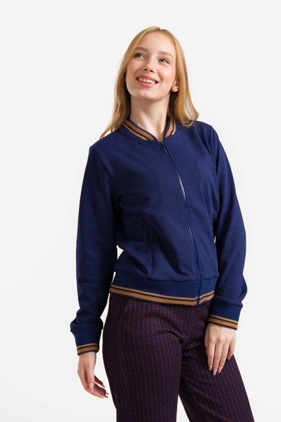 Nora Bomber Jacket | Punta Di Roma Blue