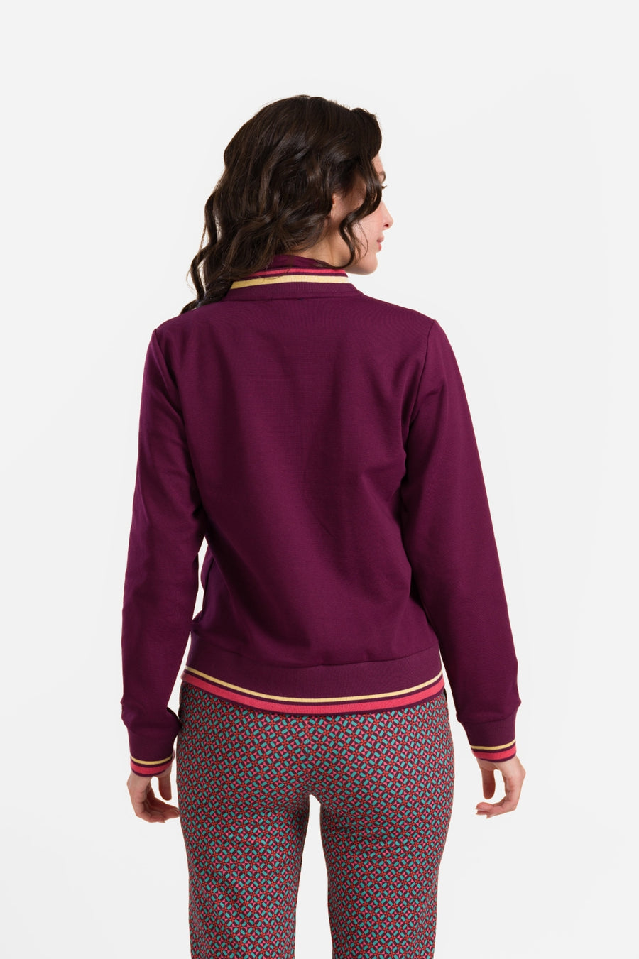 Nora Bomber Jacket | Punta Di Roma Bordeaux
