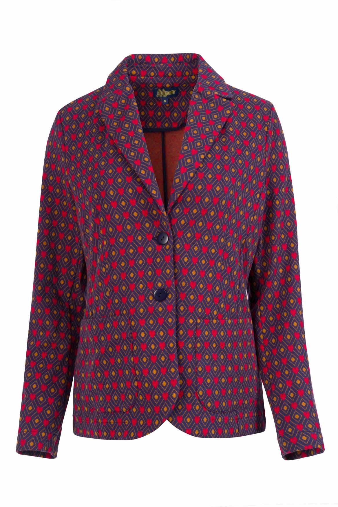 Nova Blazer | Jacquard Hearts