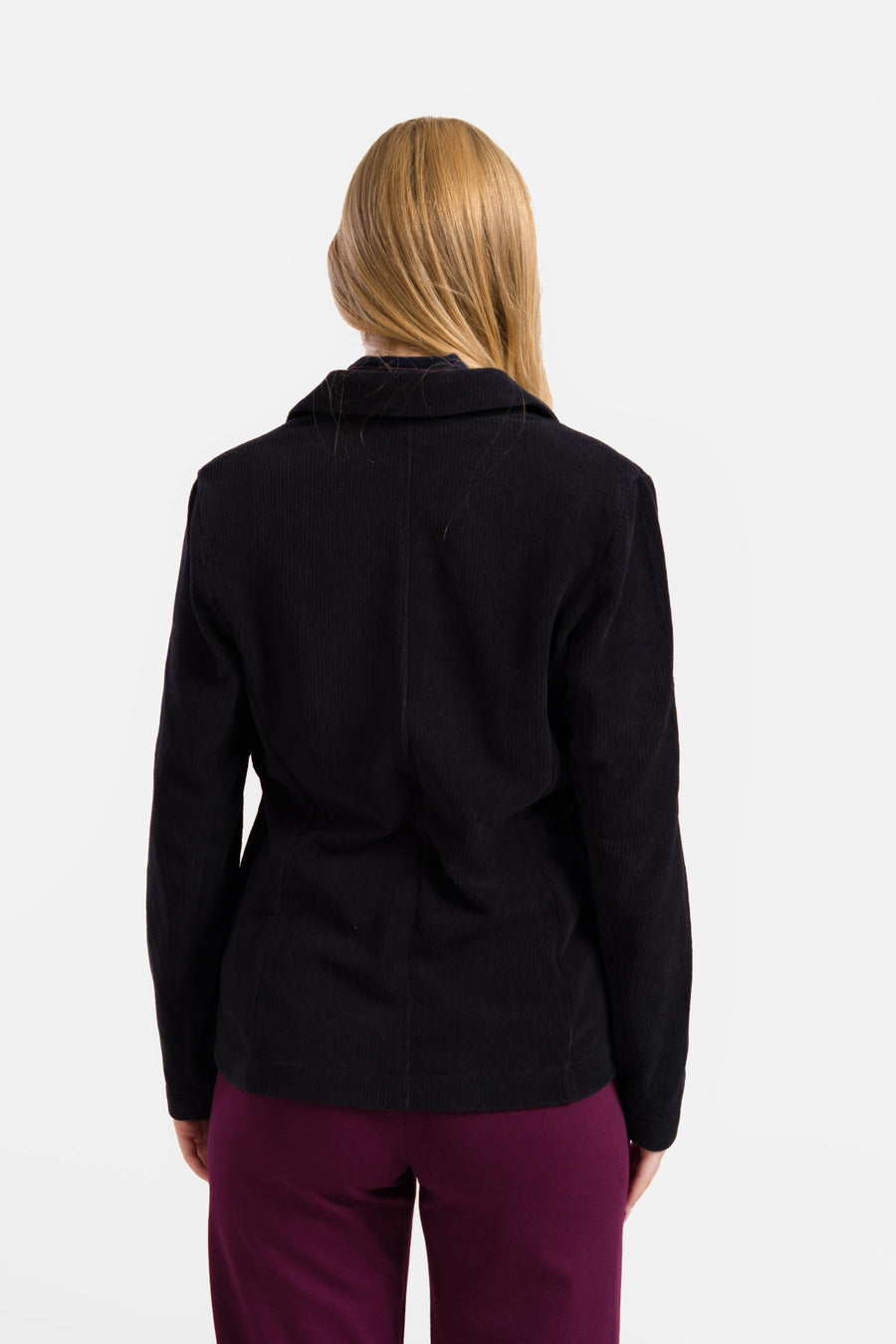 Nova Blazer | Rib Velour Black
