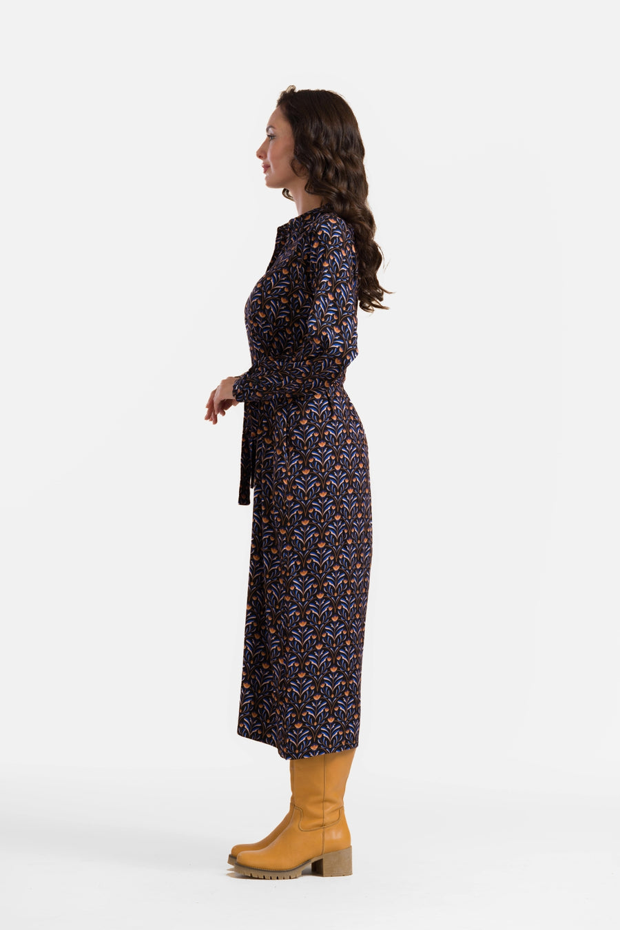 Olivia Dress | Barock Flower Black