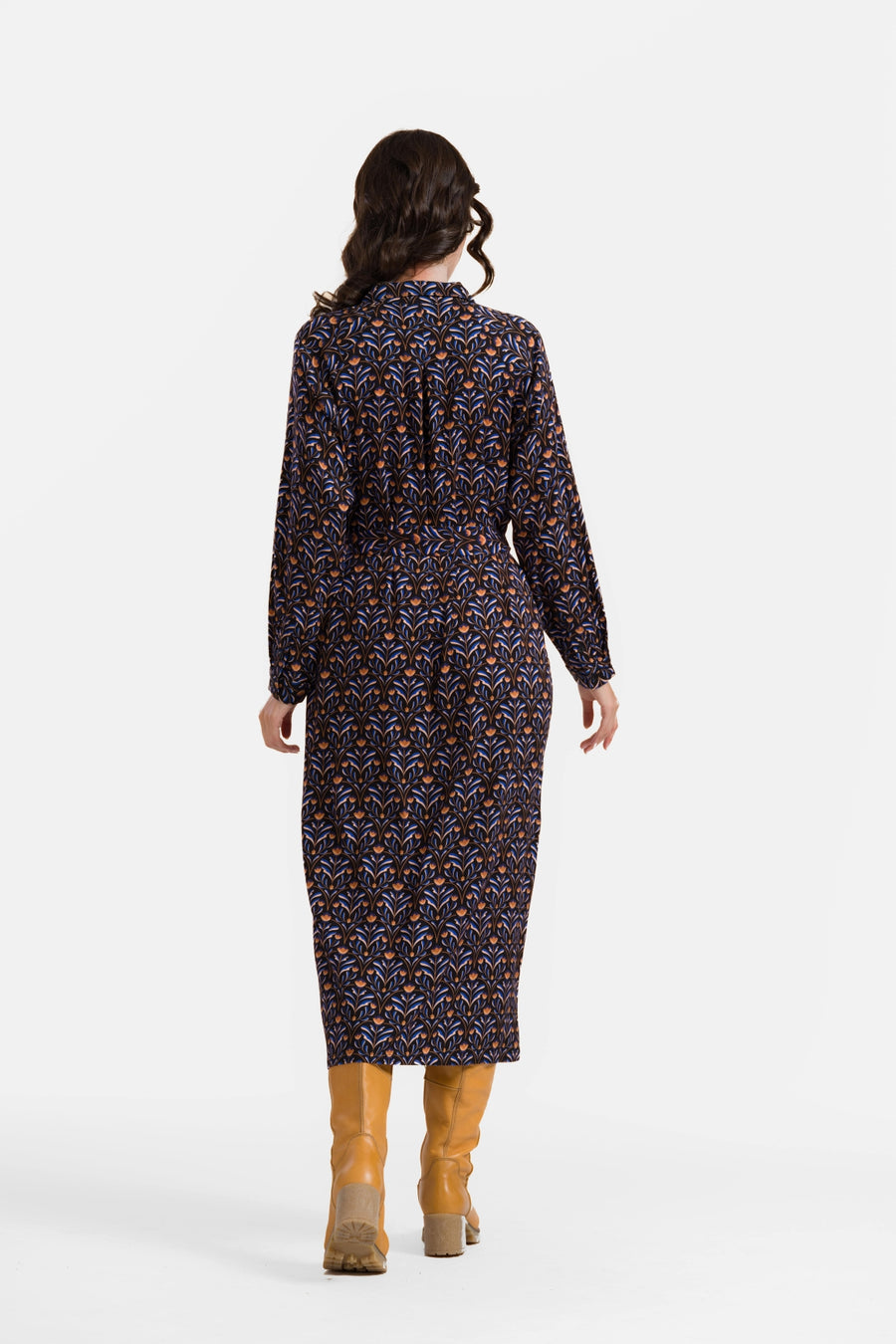 Olivia Dress | Barock Flower Black