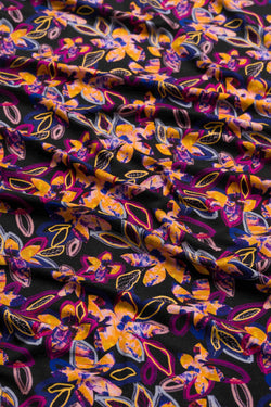 Ruby Top Ls | Bright Autumn Flowers