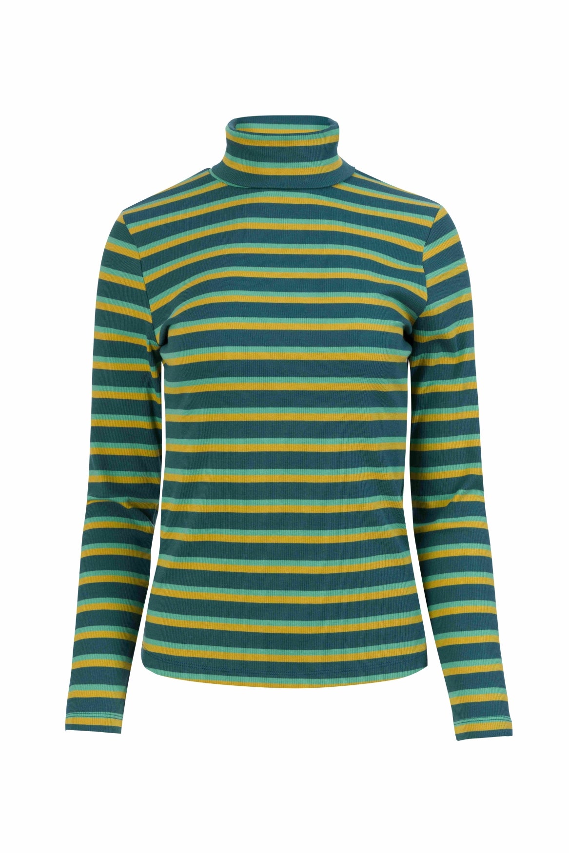 Ruby Top Ls | Deep Teal Stripes