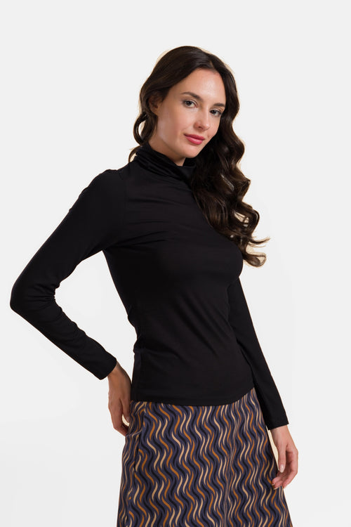 Ruby Top Ls | Ecovero Plain Black