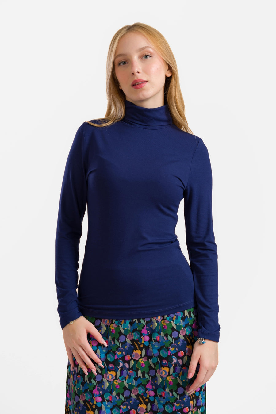 Ruby Top Ls | Ecovero Plain Blue