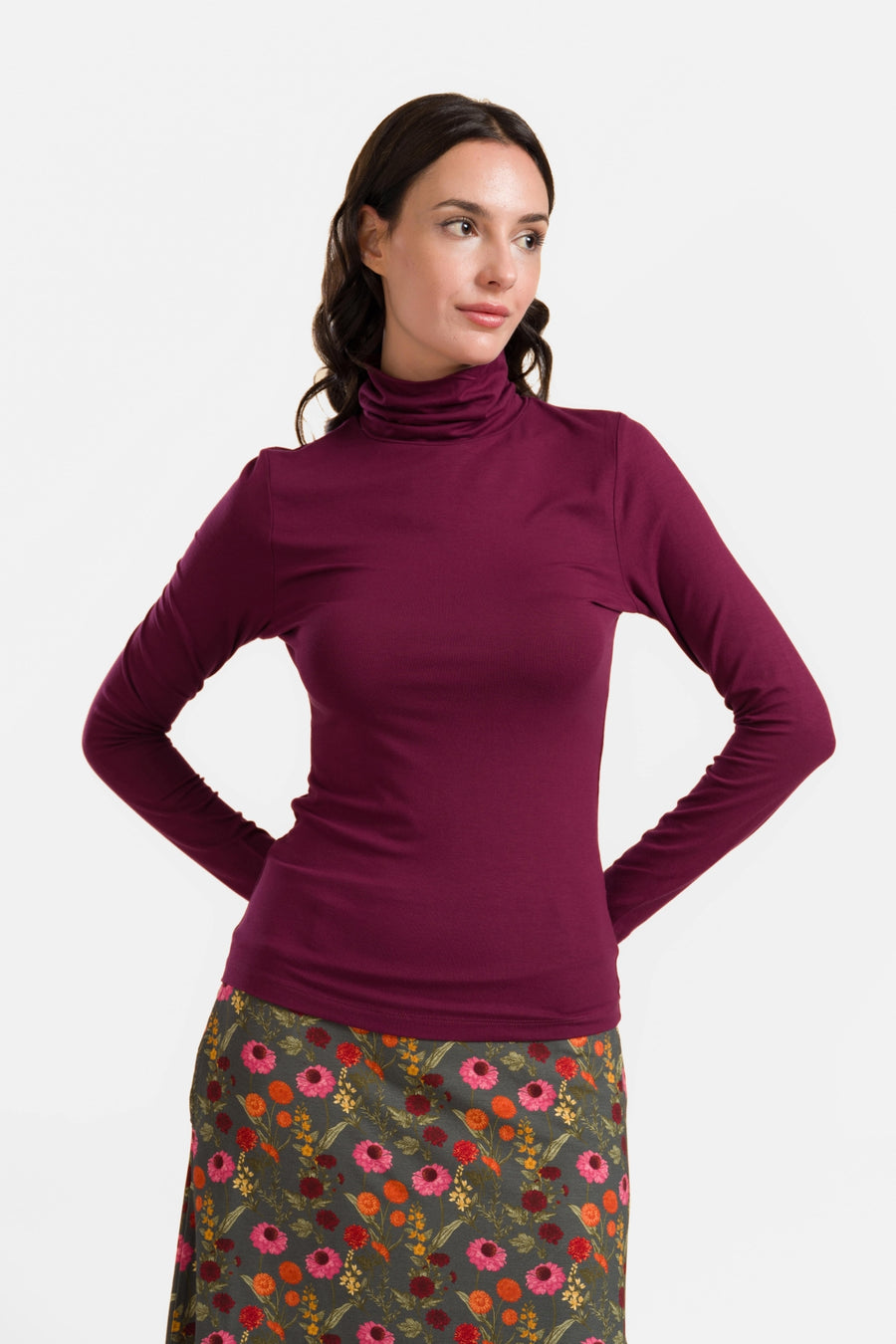 Ruby Top Ls | Ecovero Plain Bordeaux