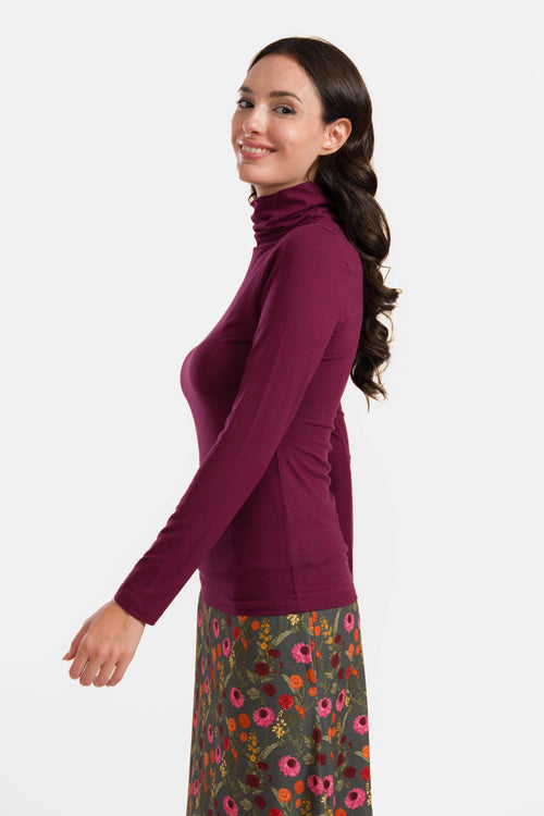 Ruby Top Ls | Ecovero Plain Bordeaux