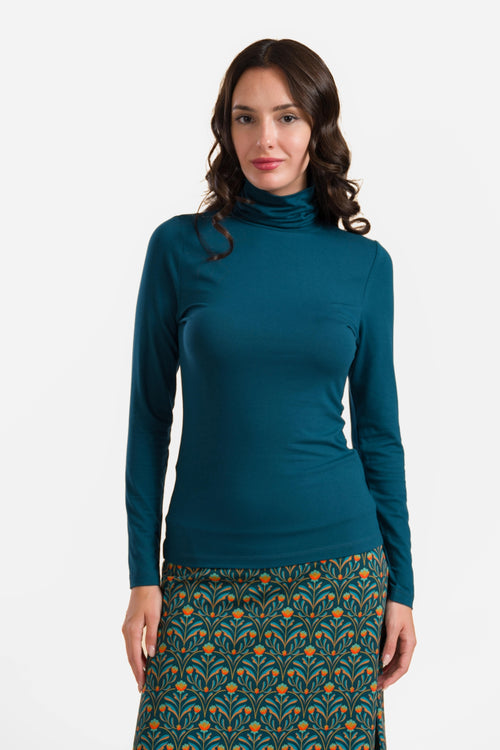Ruby Top Ls | Ecovero Plain Petrol