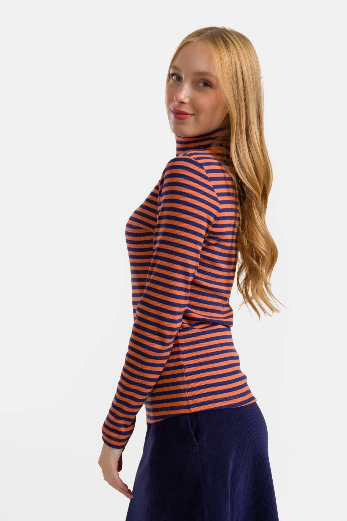 Ruby Top Ls | Navy Stripes