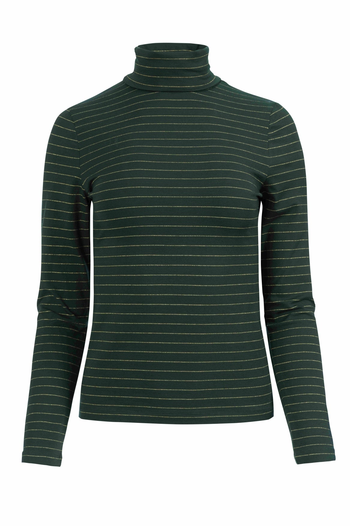 Ruby Top Ls | Stripes Green-Lurex Gold