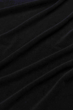 Sandra Dress | Rib Velour Black