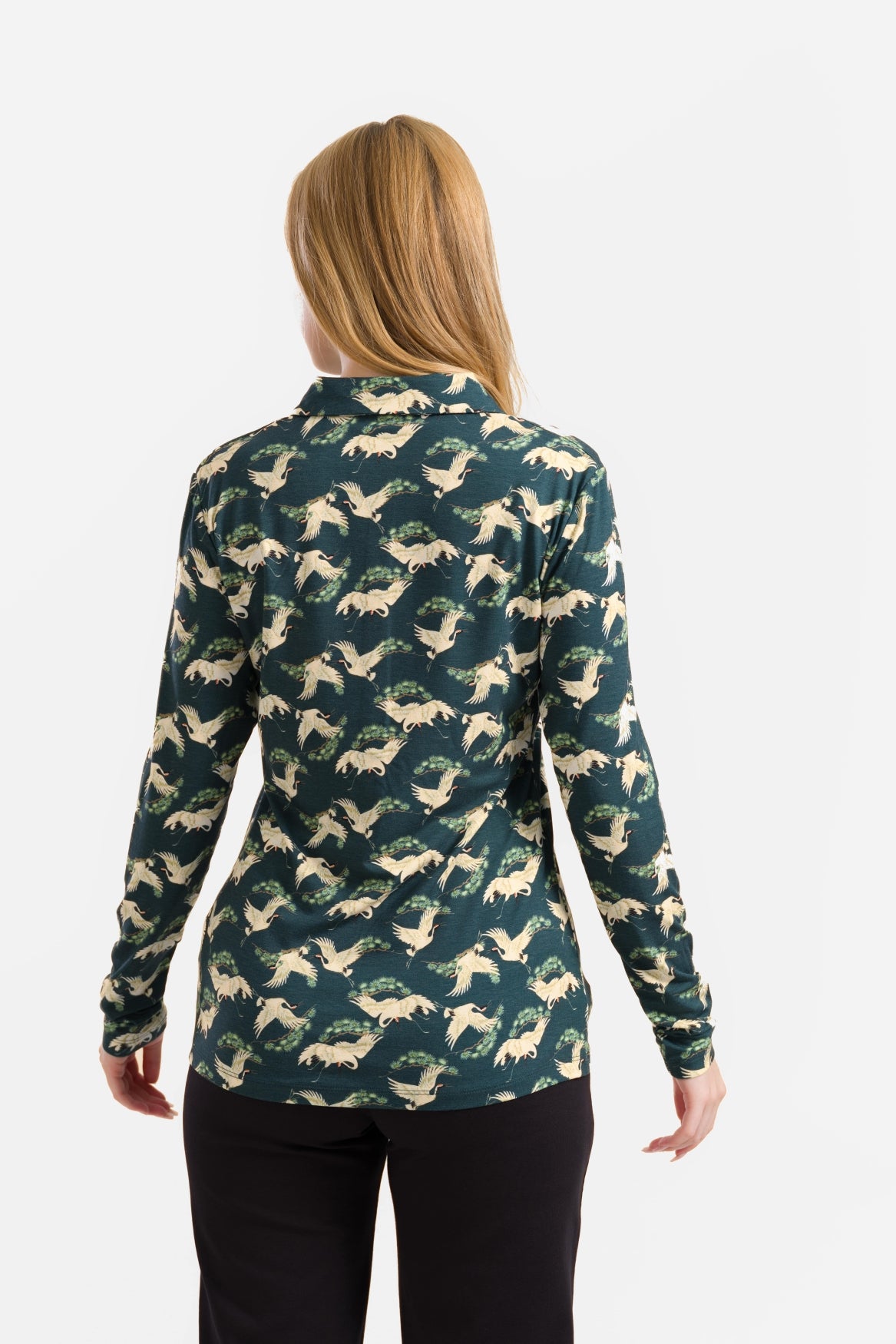 Sill Blouse | Crane Dance Petrol