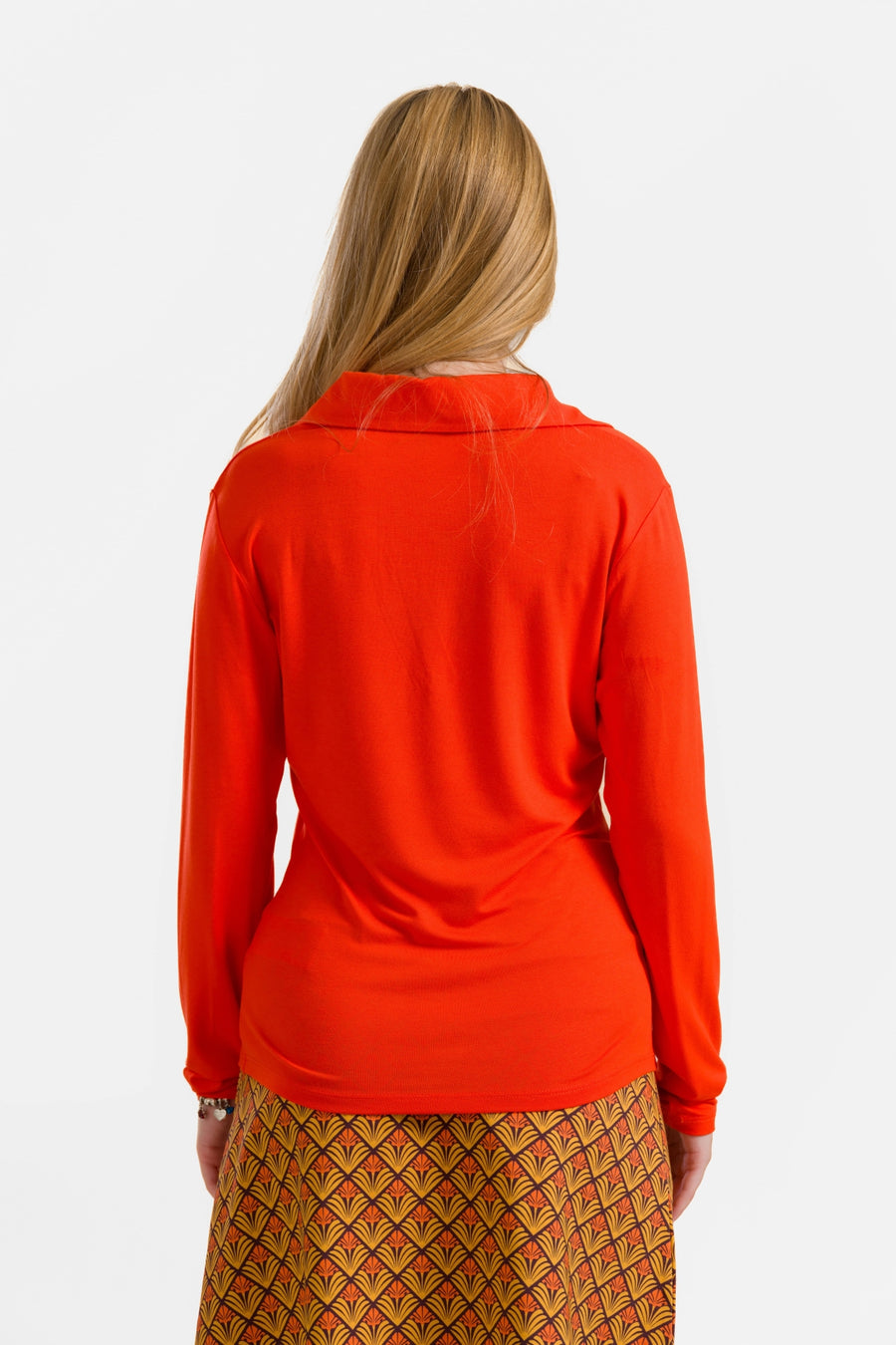 Suzy Top Long Sleeve | Ecovero Plain Red