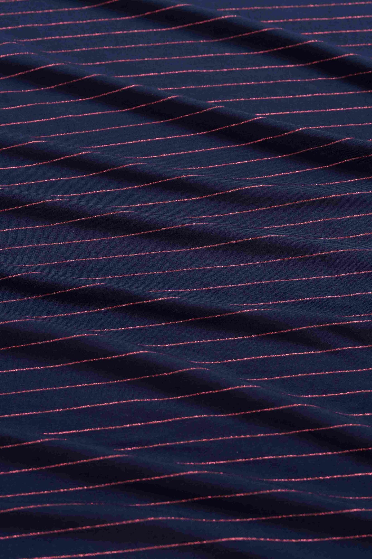 Suzy Top Long Sleeve | Stripes Blue-Lurex Rose Gold