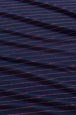 Suzy Top Long Sleeve | Stripes Blue-Lurex Rose Gold