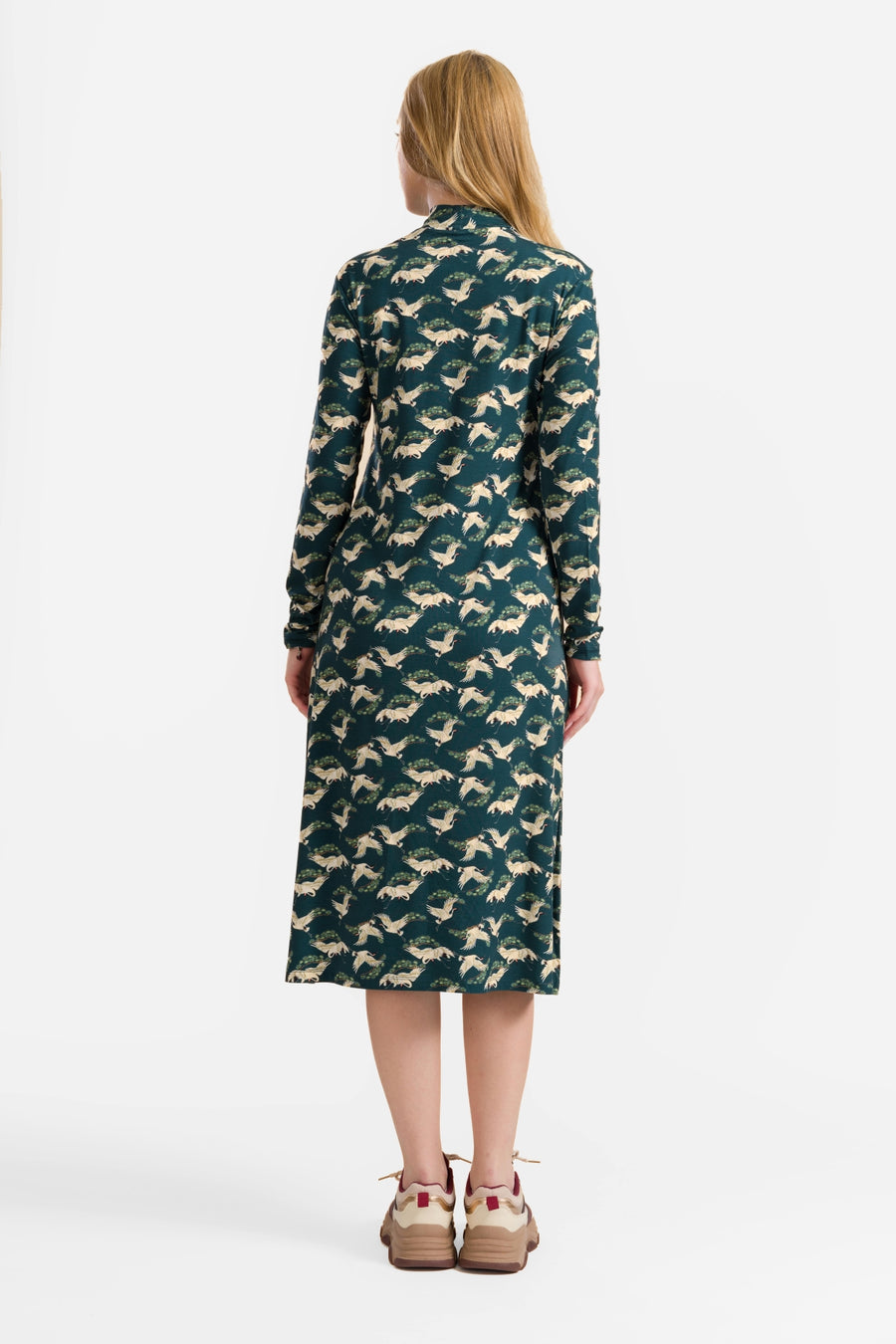 Willow Dress | Crane Dance Petrol