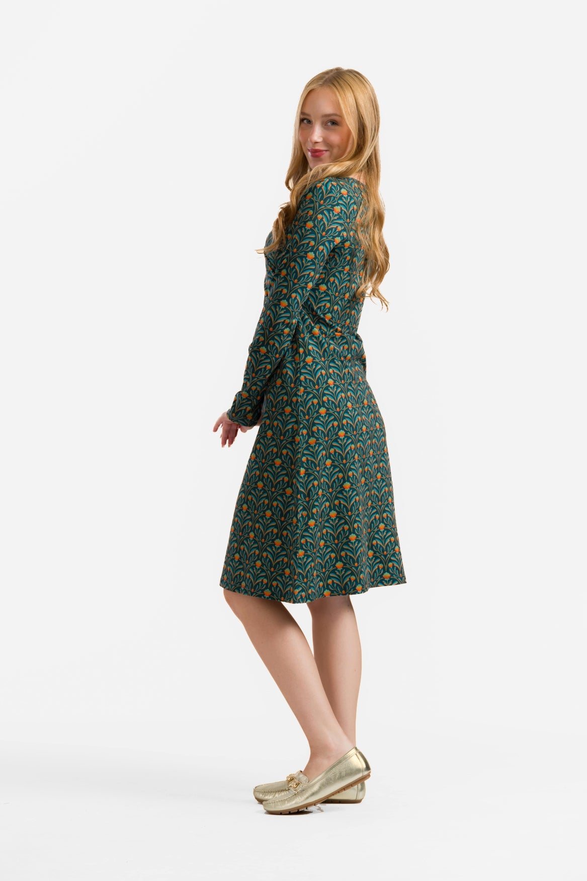 Chrissy Cross Dress | Barock Flower Green