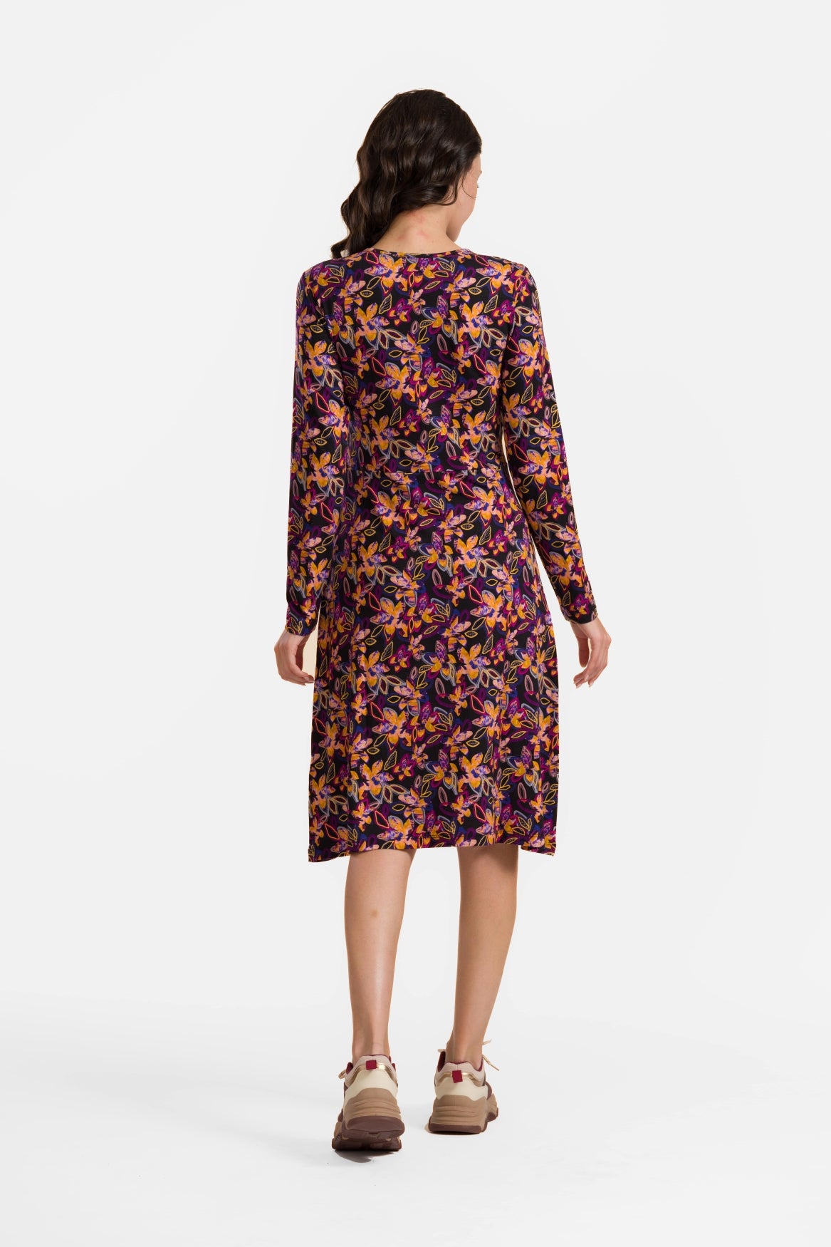 Chrissy Cross Dress | Bright Autumn Flowers