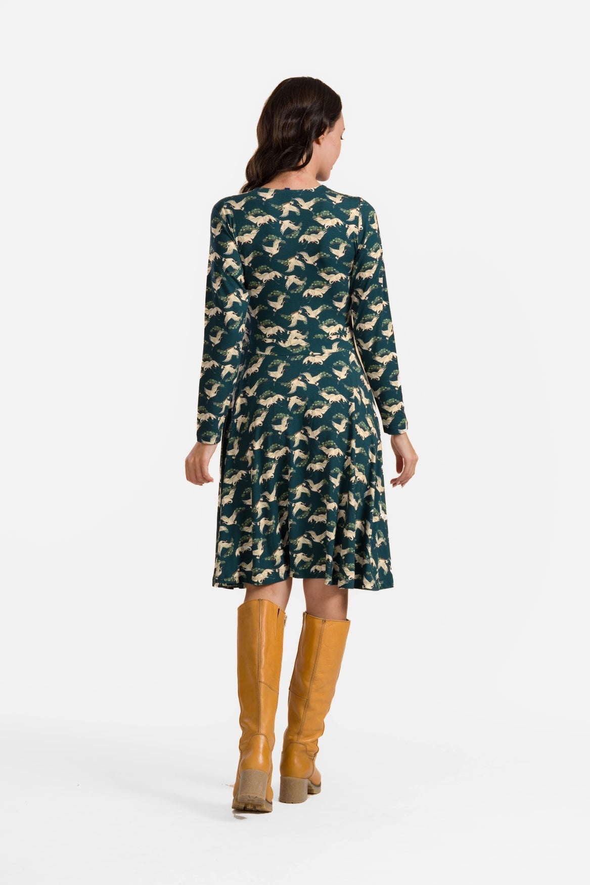 Daisy Dress | Crane Dance Petrol