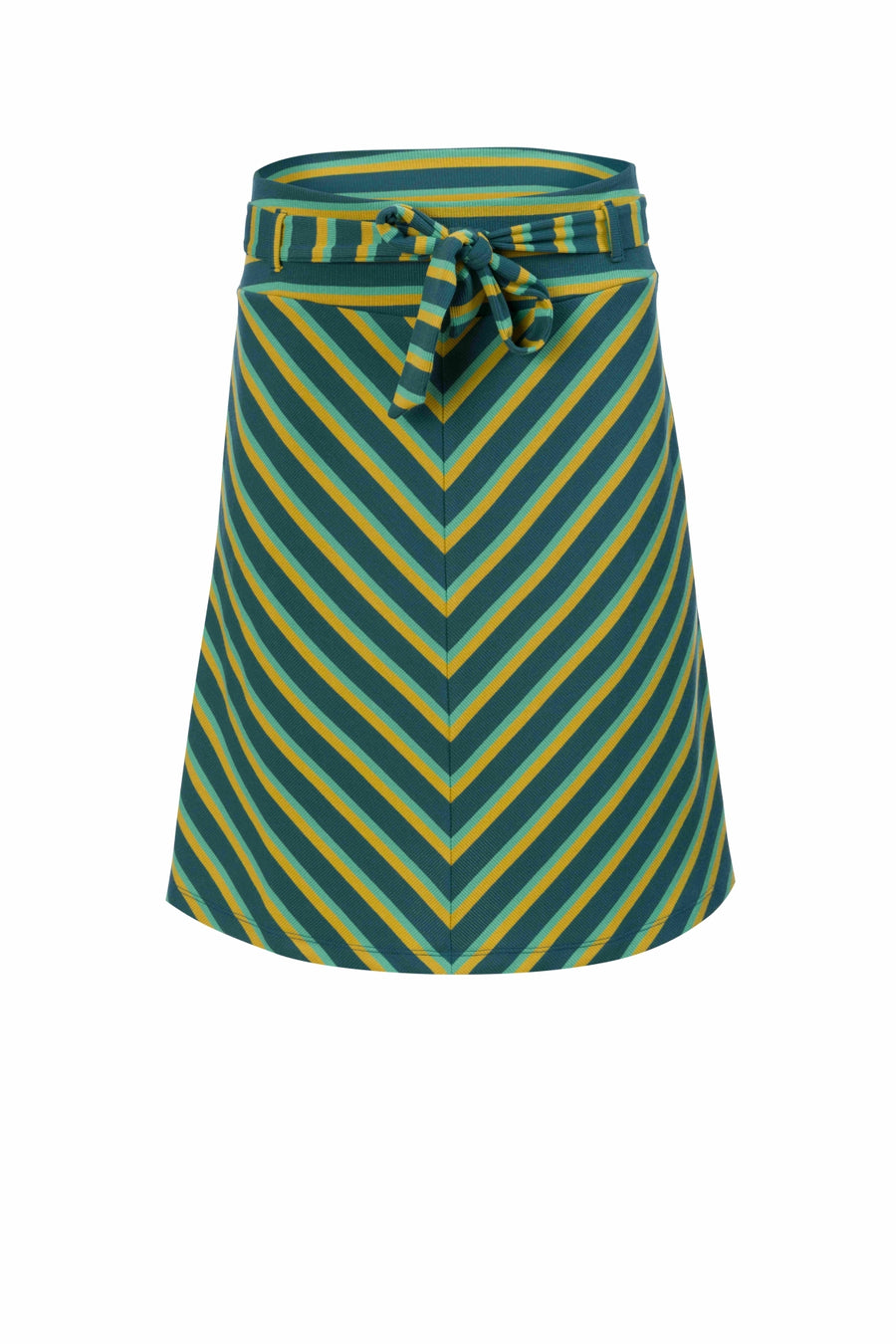 Demi Skirt | Deep Teal Stripes