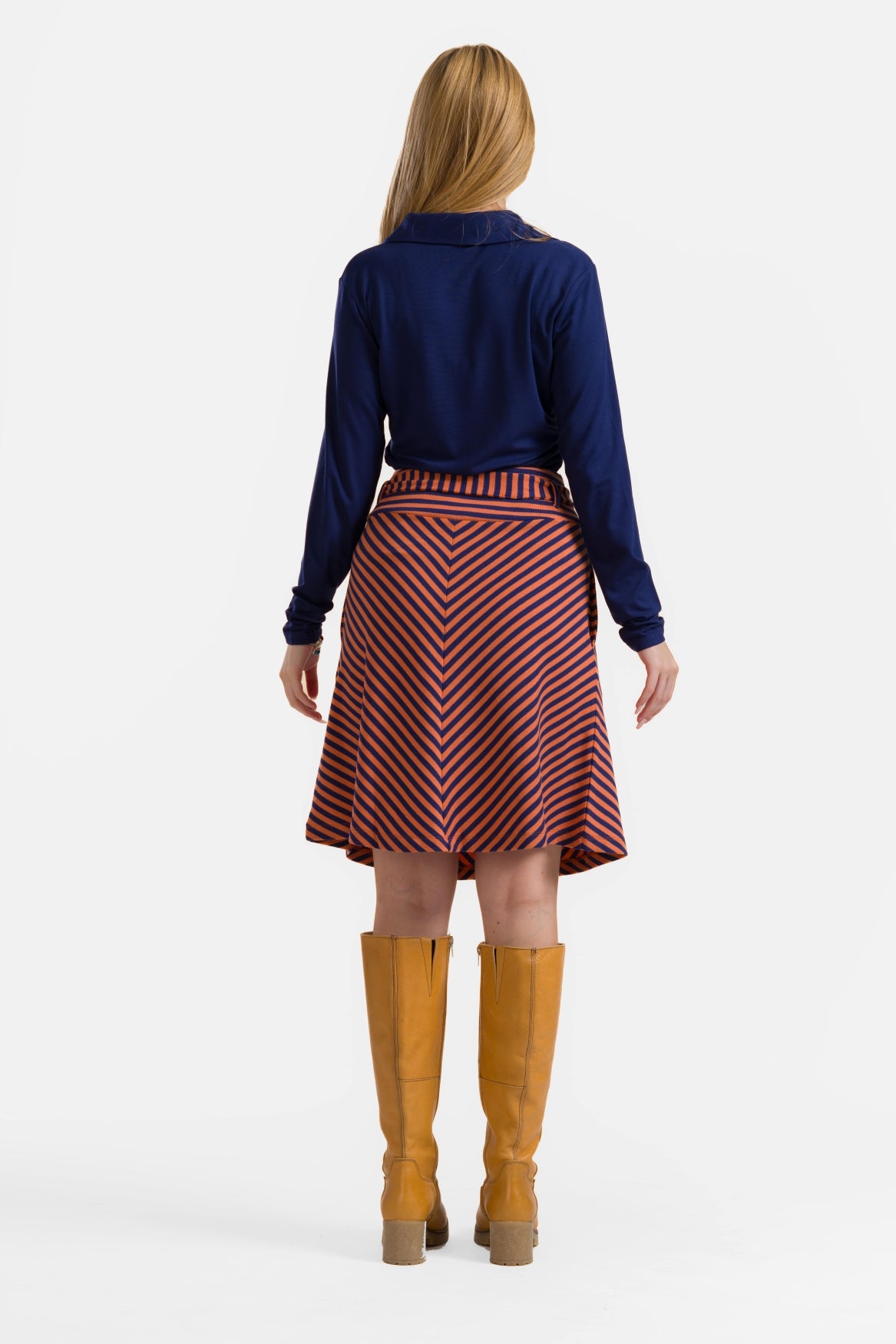 Demi Skirt | Navy Stripes